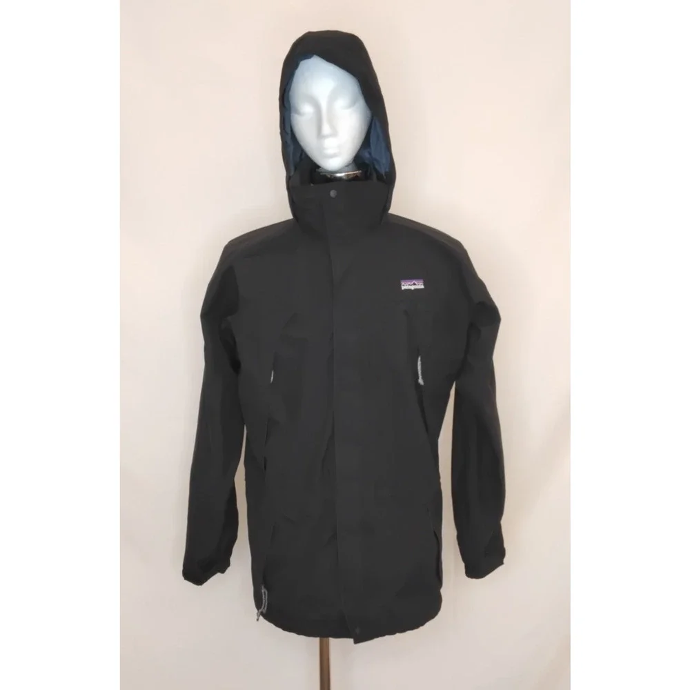 Patagonia Ski Jacket Men's Small Black Gore-tex Hooded Waterproof Winter #Z5763